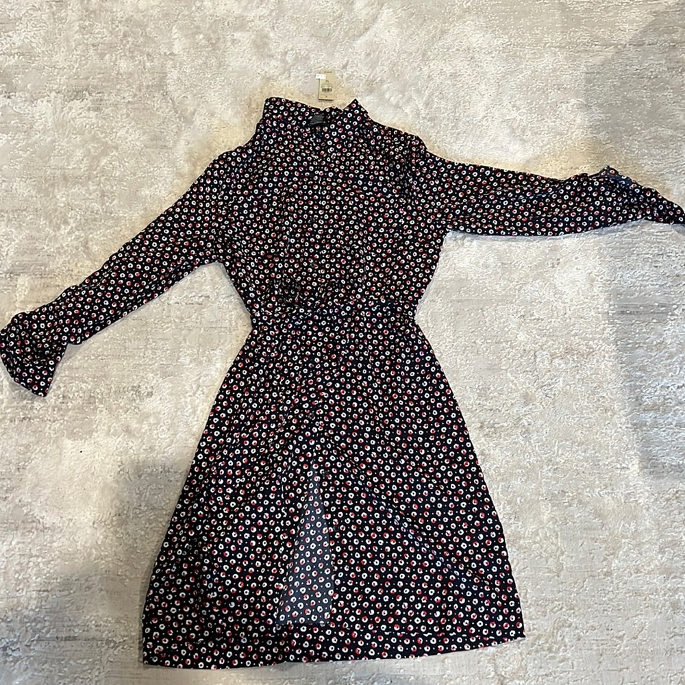 Geometric Pront Navy Blue dress